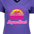 thumbnail image 4 of Inktastic Summer Enjoy the Sunshine Laguna Beach California in Pink Women's V-Neck T-Shirt, 4 of 5