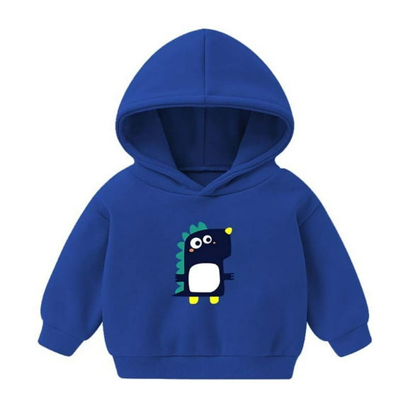 NAISIBABY Boys Girls Hoodie, Casual Long Sleeve Cute Pullover Sweatshirt Blue 4-5T