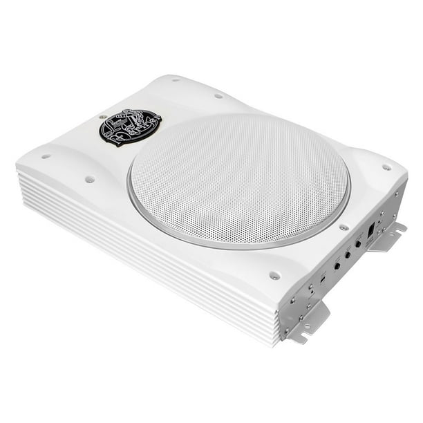 Lanzar AQTB8 1000 Watt Slim Waterproof Amplified Marine Subwoofer