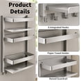 thumbnail image 2 of iFaveorr Magnetic Spice Rack for Refrigerator, 3-Tier Magnetic Fridge Shelf, Moveable Fridge Organizer with 8-Hook Rack, Magnetic Fridge Shelf, 2 of 6
