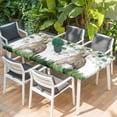 thumbnail image 2 of Easter Table Cloths for 5 Foot Rectangle Tables, Spring Bunny Botanical Eucalyptus Leaves Plants Patio Waterproof Elastic Fitted Tablecloths, Washable Rectangular Table Cover for Camping, 2 of 8