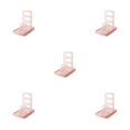thumbnail image 1 of Matsuzay Escurreplatos para fregadero, estante de cocina, organizador de esponjas con bandeja extraíble, color rosa Rosado 5Conjunto, 1 of 6