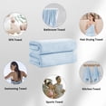 thumbnail image 6 of Jessy Home 12 Pack Light Blue Hand Towel Set 16"x31" Soft Highly Absorbent Quick Dry Bathroom Towels 600 GSM Microfiber Plush Towels, 6 of 7