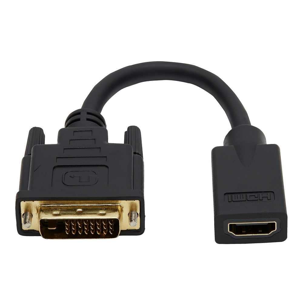 onn. DVI to HDMI Adapter Connector, Black