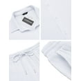 thumbnail image 5 of COOFANDY Men's 2 Piece Outfit Casual Short Sleeve Button Down Shirt Beach Summer Loose Pant Sets, 5 of 8