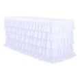 thumbnail image 6 of Tablecloth - 5-Layer Ruffled Party Table Cover for Dining Tables, Weddings & Events, 1-Piece, Multiple Color Options, 6 of 6