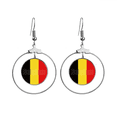 thumbnail image 1 of Bélgica, país, nombre de la bandera Los pendientes cuelgan del aro de la joyería del círculo de la gota Unbranded M, 1 of 3