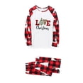 thumbnail image 3 of Penkiiy Pyjamas de Noël Assortis Famille Ensemble Parent-Enfant Chaud Imprimé Vêtements de Maison Pyjamas Deux Pièces Rouge-A Pyjamas de Noël, 3 of 5