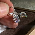 thumbnail image 3 of Ayyufe 1 Pair Earrings Fine Workmanship Decoration Alloy Women Square Shape Earrings for Daily Life, 3 of 6