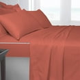 thumbnail image 3 of 6 Piece Sheet has Zipper Sheet Set, Queen Size 26 Inch Deep Pocket, 800 TC, Stripe Brick Red Color., 3 of 9