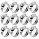 thumbnail image 1 of 12 piezas de abrazadera de manguera ajustable de 21-38mm, tornillos de Clips de manguera de Metal de acero inoxidable 304 para manguera de agua, tanque de Gas, tubos de automóviles, 1 of 5