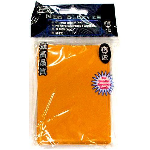 Yugioh Max Protection 60 Count Gaming Card Sleeves Flat Orange