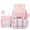 #02- Pink, variant on JuDWoC Work Backpack Travel Bag Backpack School 3PCS Checkered Pattern Charm Accent Lightweight Water Resistant Multi Layer Storage Rucksack Everyday Laptop Storage Casual Daypack Pack 16.2in