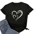 thumbnail image 7 of Nmnitkp Tops for Women Trendy Fashion Short Sleeve Casual Printed Loose T-shirt Tops Black,4XL, 7 of 7