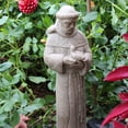 thumbnail image 3 of Saint Francis Statue with Natural Sandstone Appearance, Resin Material, 29 Inch Height, 3 of 9