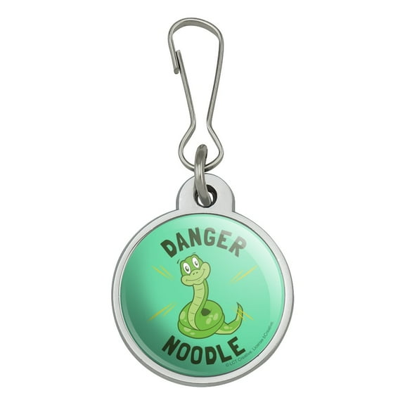 Danger Noodle Snake Funny Humor Jacket Handbag Purse Luggage Backpack Zipper Pull Charm