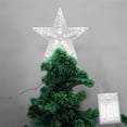 thumbnail image 3 of Bewildely Estrella iluminada Topper alimentada por Navidad vacaciones árbol luz hogar Navidad boda hogar arte decoración brillo Accesorios Kits de decoración para fiestas Bewildely HA009803-00, 3 of 6