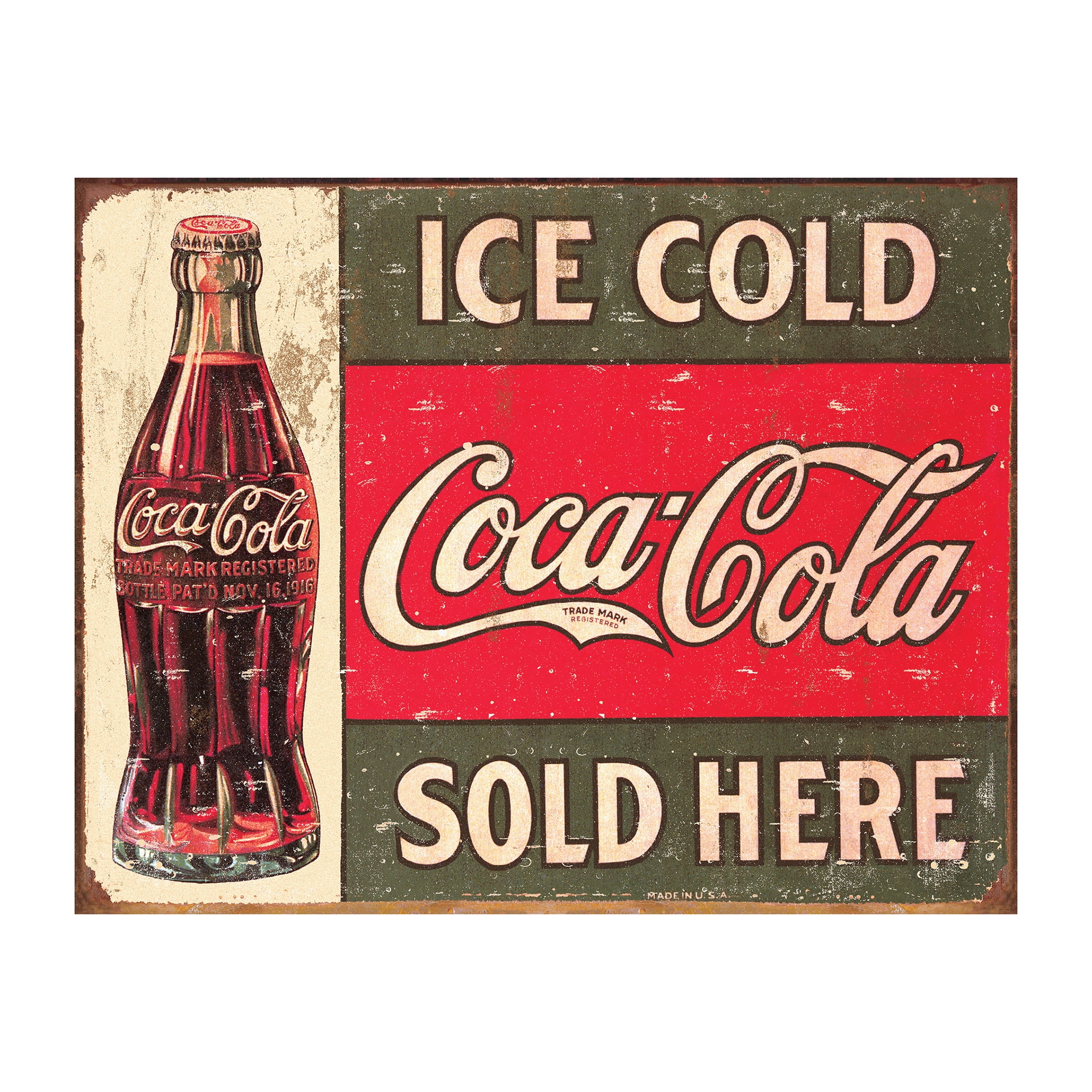 Coca-Cola Delicious Refreshing Sign Man Caves Diners for Bars and Home Decor Open Road Brands Vintage Retro Metal Tin Signs
