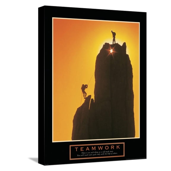 Art.com Teamwork Stretched Canvas Print Wall Art, 12" x 16"