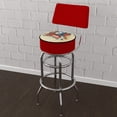 thumbnail image 4 of Trademark Gameroom Coca-Cola Brazil Drink a Coke Bar Stool with Back Rest, 4 of 6