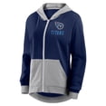 thumbnail image 2 of Women's Fanatics  Navy Tennessee Titans Hit It Full-Zip Hoodie, 2 of 3