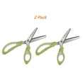 thumbnail image 2 of 2 Pack Pinking Shears for Fabric Cutting, Sewing Scissors for Fabric Comfort Grip Crafts Professional Sewing Zig-Zag Cut Scissors Cut Tool Dressmaking, Green, 2 of 7