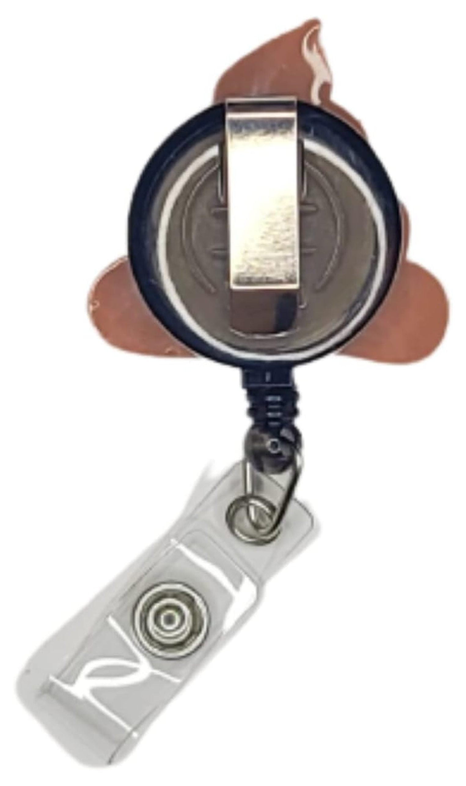 Poop Badge Reel Funny Nurse Doctor CNA ID Holder Badge Clip Retractable 25  inch Extension Yazzle Dazzle Original Artwork 