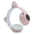 thumbnail image 2 of Cat Ear Headphone High-quality ABS Material Stable Performance  Headphone Lightweight Easy To Carry For  PC Listen To Music Pink Circle Pattern, 2 of 8