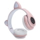 thumbnail image 5 of Auriculares de música estéreo Bluetooth 5,0, iluminación de oreja de gato, bonitos auriculares para jóvenes, patrón de círculo rosa, 5 of 5