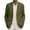 Army Green, variant on Blazer For Men Casual Linen Blend Notched Suit Lapel Single Breasted Blazer One Button Solid Color Unstructured Suit Jacket For Business Casual Daily Wear Black M
