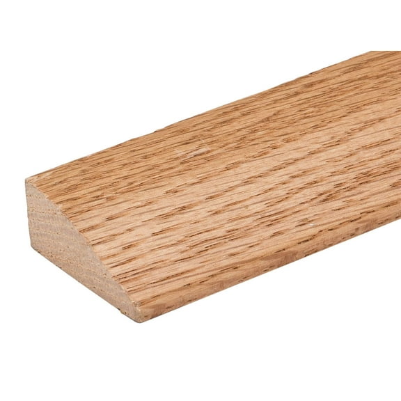 6 FT - Prefinished Oak Reducer Molding with Natural Color Stain (6 FT Long: 1 3/8" Wide x 1/2" Thick)