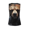 thumbnail image 5 of Picia Urban Bear With Headphones Pattern Women's Workout Tank Top,Breathable Activewear,Slim Fit Athletic Top,Versatile Workout Moisture-wicking top-Medium, 5 of 9