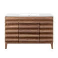 thumbnail image 2 of Modway Render 48" Single Sink Bathroom Vanity in Walnut White, 2 of 16