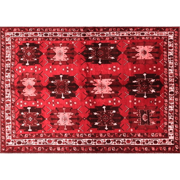 Ahgly Company Indoor Rectangle Persian Red Traditional Area Rugs, 5' x 7'