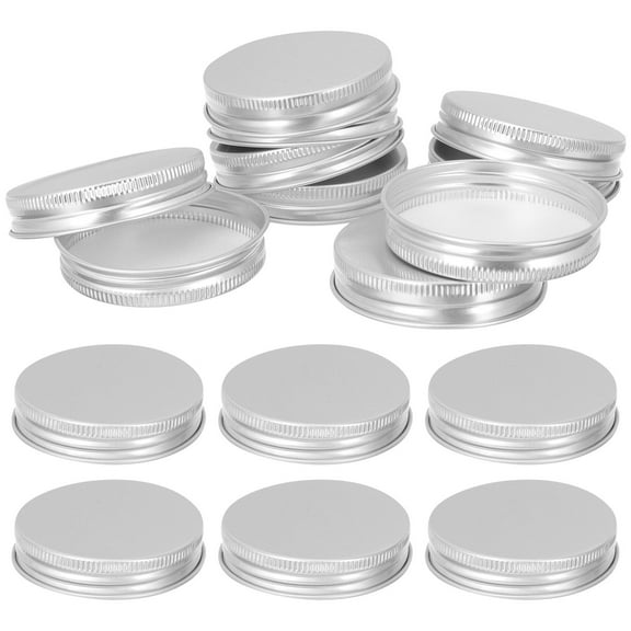 HONMEET 50Pcs Canning Lids Rings Silver Aluminum Sealing for Jars Suitable 53mm Openings