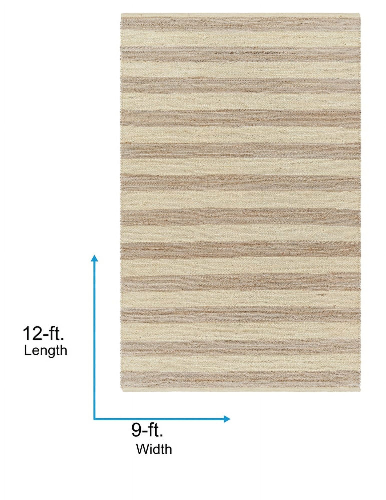 Livabliss Jute Rugs for Living Room, 9x12 Atina Cottage Tan Rug, Bedroom Dining Room Home Decor Stain Resistant Carpet (9' x 12')