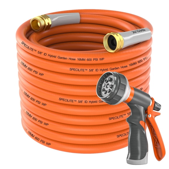Manguera de jardín SPECILITE de 23 m, resistente, 5/8", con conexiones de latón