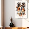 thumbnail image 4 of Shetland Sheepdog Dog Wall Art Animal Oil Painting On Canvas Poster Dog Watercolor Colorful Cute Dogs Aesthetic Room Decor Canvas Poster Unframe 8x12 inch, 4 of 6