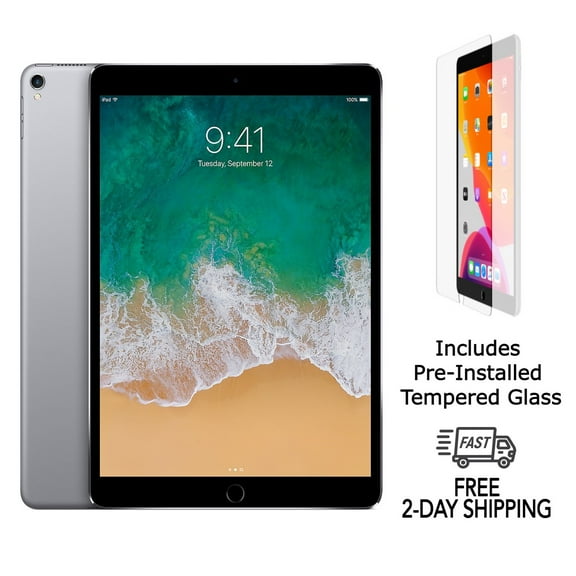 Restored Apple iPad Pro 9.7 (1st Gen) A1673 (WiFi) 128GB Space Gray w/ Pre-Installed Tempered Glass (Refurbished)
