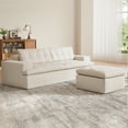 thumbnail image 6 of Cloud Sectional Sofa with Ottoman, 85" Modular L Shaped Couch, Fluffy Comfy Couches for Living Room, No Assembly, Beige, 6 of 7