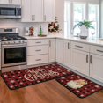 thumbnail image 4 of Buffalo Plaid Snow Santa Christmas Kitchen Rug Set of 2, Non-Slip Washable Kitchen Floor Mats for Winter Home Kitchen Christmas Decor, Red and Black Plaid 17x30+17x47inch, 4 of 6