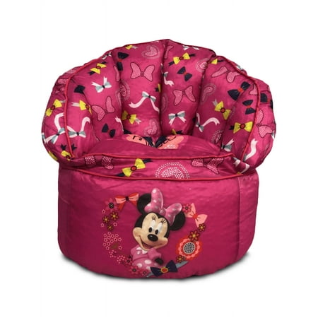 Disney Minnie Mouse Toddler Bean Bag Chair, Pink, Polyester