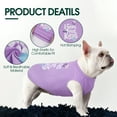 thumbnail image 4 of Kuoser Dog Shirt Vest Soft Breathable Dog Cat Clothes, Purple, XS, 4 of 7