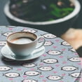 thumbnail image 2 of Ambesonne Narwhal Fitted Round Tablecloth, Cartoon Whales Hearts, 45"- 56" Diameter, Multicolor, 2 of 5