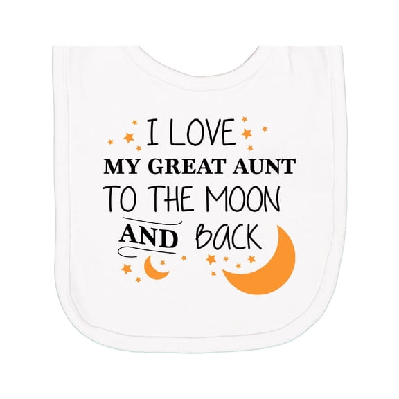 Inktastic I Love My Great Aunt to the Moon and Back Newborn Bib