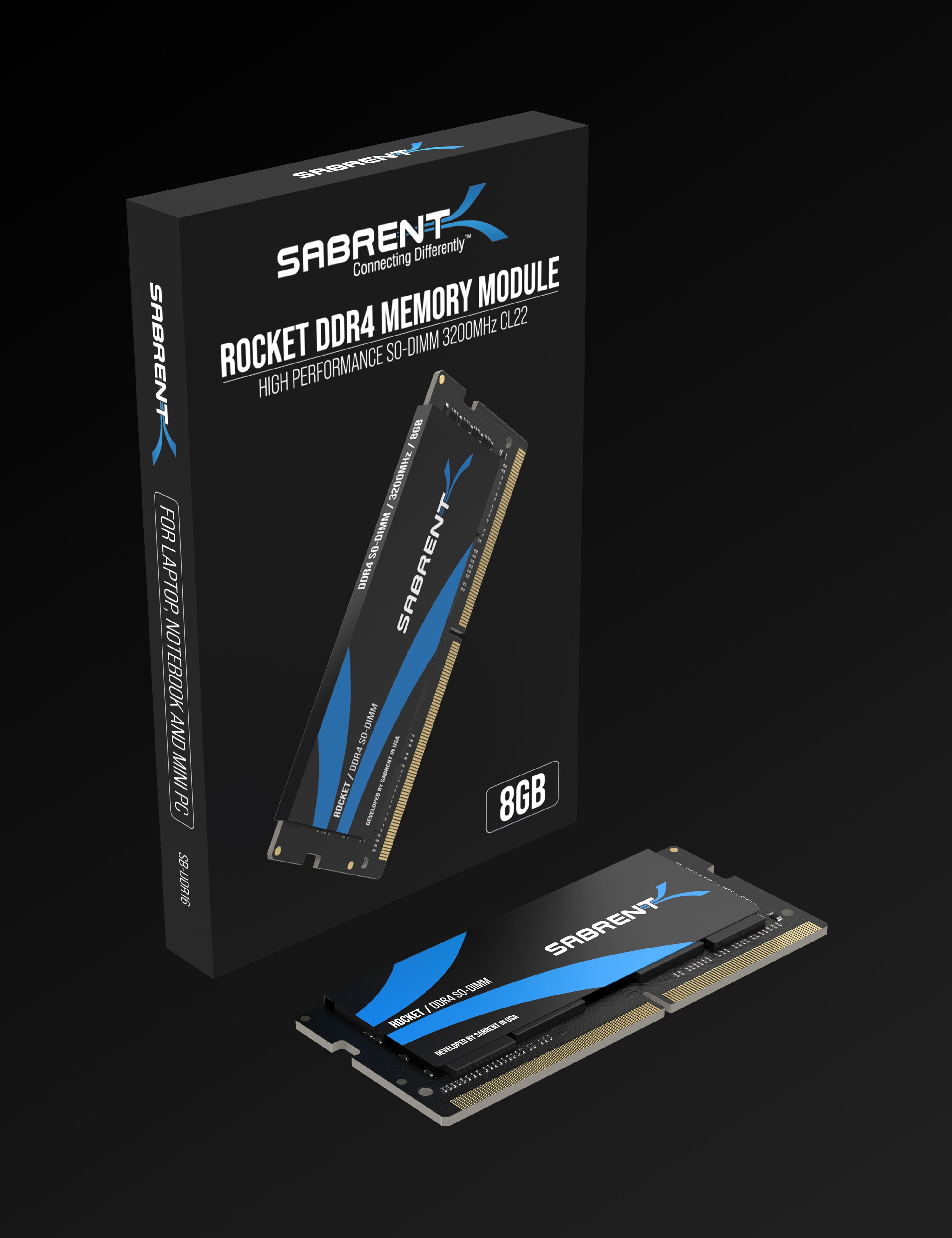 SABRENT Rocket 8GB DDR4 SO-DIMM 3200MHz Memory Module for Laptop