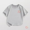 thumbnail image 2 of Bearichfupo Children's Casual Short Sleeved T Shirt Day Letter Print Round Neck T Shirt,Girls Crewneck Tees,Sizes 4-5 Years, 2 of 5