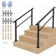 thumbnail image 3 of Yeshouse Pasamanos metálicos para escaleras exteriores, kit de pasamanos para escaleras exteriores, pasamanos de aluminio y hierro forjado para escaleras exteriores, para mayor seguridad y estabilidad, 3 of 6