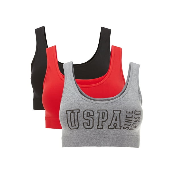 U.S. Polo Assn. Women's TagFree Seamless Comfort Bra Set, 3Pack