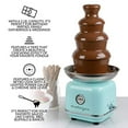 thumbnail image 3 of Nostalgia 4-Tier Retro Chocolate Fountain, 2 lb Capacity Auger-Style Chocolate Fondue Fountain, Aqua, 3 of 3